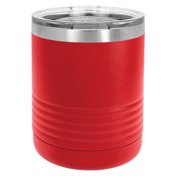 Red with Silver Engraving 10oz Tumbler - Laser Engraved Drinkware