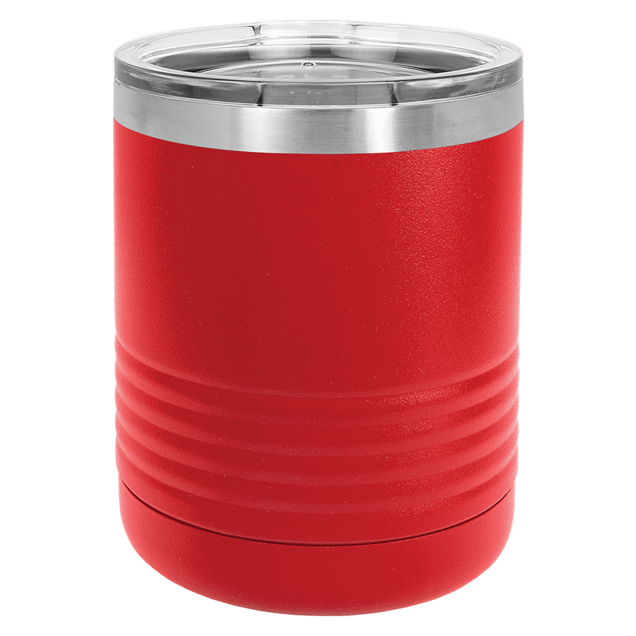 Red with Silver Engraving 10oz Tumbler - Laser Engraved Drinkware