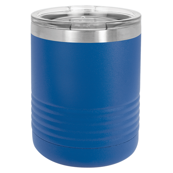 Blue with Silver Engraving 10oz Tumbler - Laser Engraved Drinkware