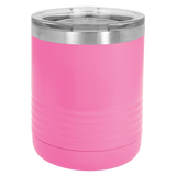Pink with Silver Engraving 10oz Tumbler - Laser Engraved Drinkware