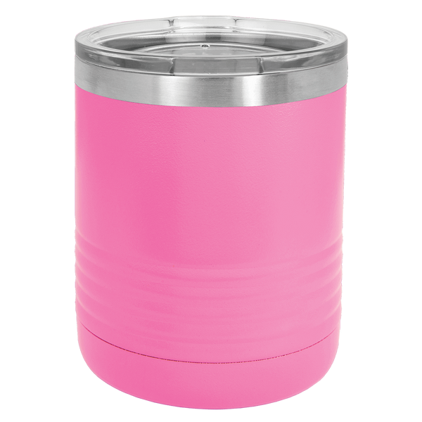 Pink with Silver Engraving 10oz Tumbler - Laser Engraved Drinkware