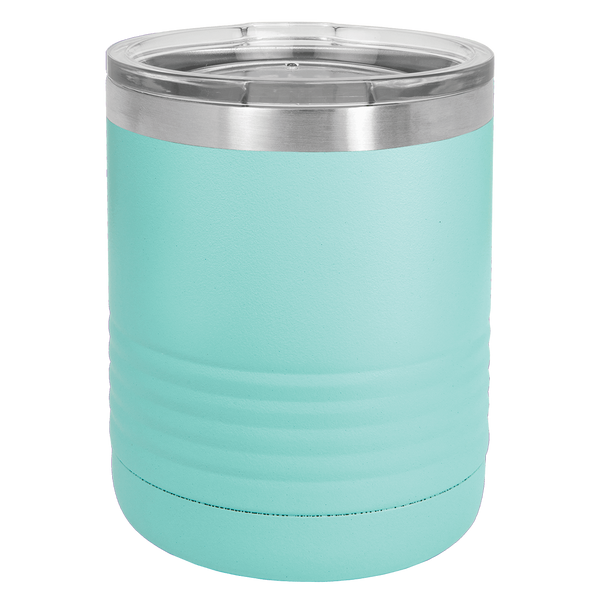 Teal with Silver Engraving 10oz Tumbler - Laser Engraved Drinkware