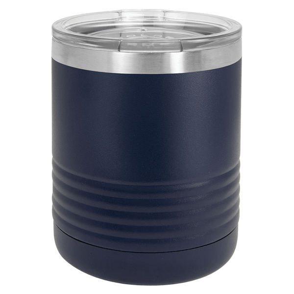 Navy Blue with Silver Engraving 10oz Tumbler - Laser Engraved Drinkware