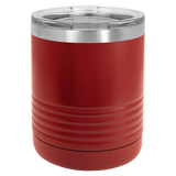 Maroon with Silver Engraving 10oz Tumbler - Laser Engraved Drinkware