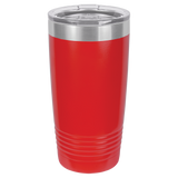 Red with Silver Engraving 20 Oz Tumbler - Laser Engraved Drinkware