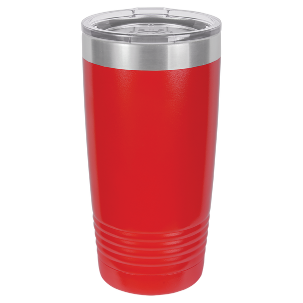 Red with Silver Engraving 20 Oz Tumbler - Laser Engraved Drinkware