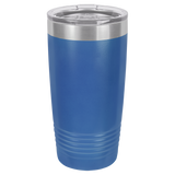 Blue with Silver Engraving 20 Oz Tumbler - Laser Engraved Drinkware