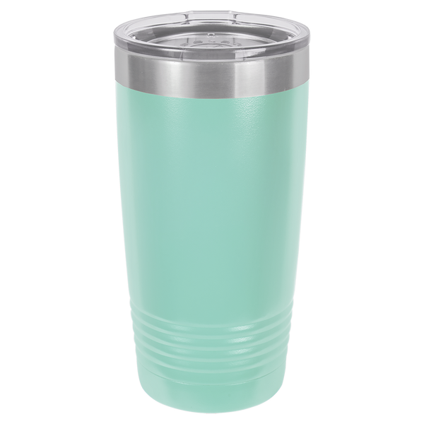 Teal with Silver Engraving 20 Oz Tumbler - Laser Engraved Drinkware