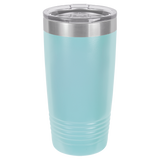 Light Blue with Silver Engraving 20 Oz Tumbler - Laser Engraved Drinkware