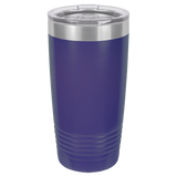 Purple with Silver Engraving 20 Oz Tumbler - Laser Engraved Drinkware