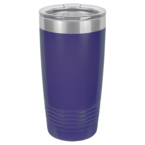 Purple with Silver Engraving 20 Oz Tumbler - Laser Engraved Drinkware