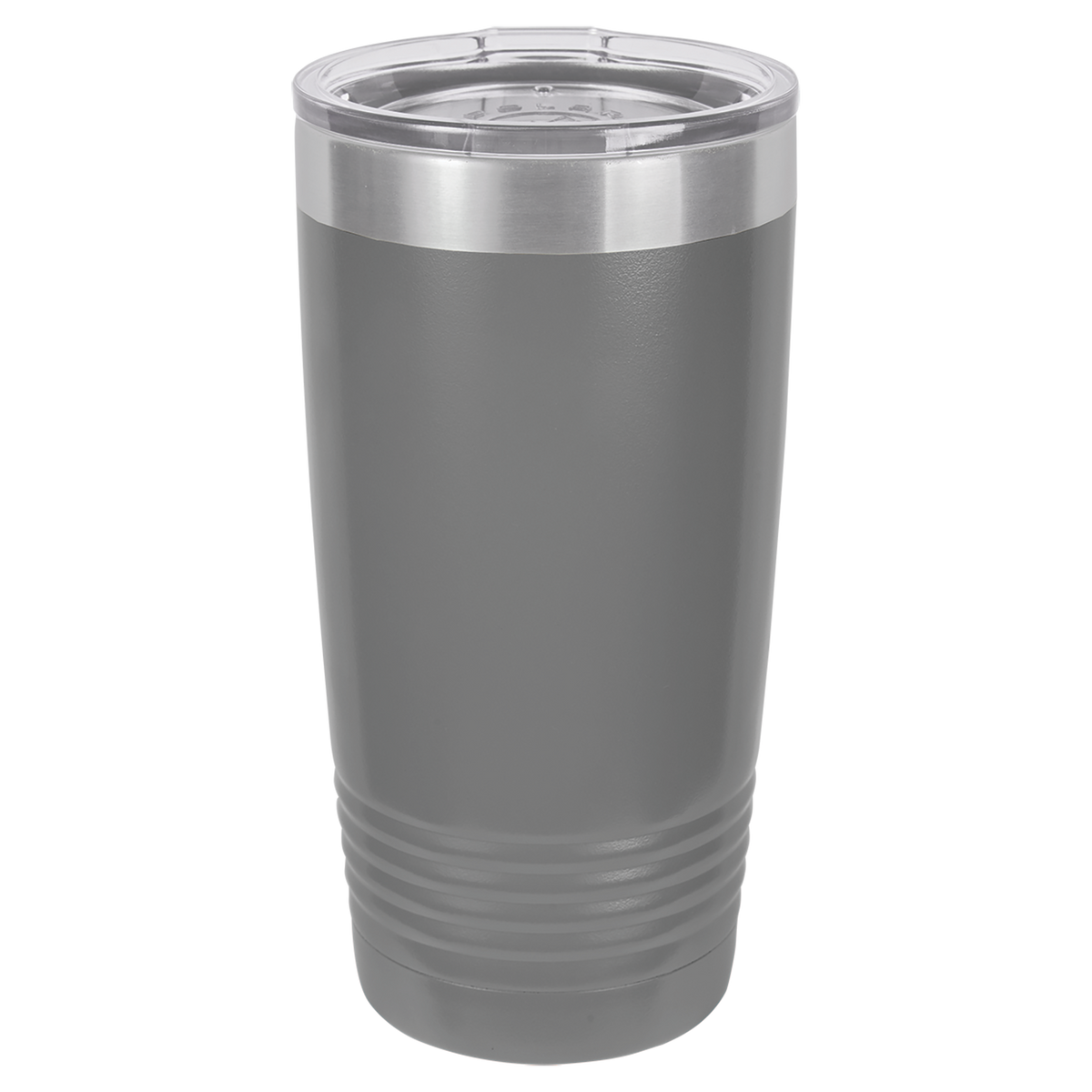 Dark Gray with Silver Engraving 20 Oz Tumbler - Laser Engraved Drinkware