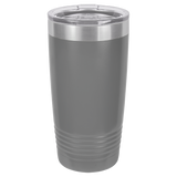 Dark Gray with Silver Engraving 20 Oz Tumbler - Laser Engraved Drinkware