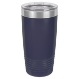 Navy Blue with Silver Engraving 20 Oz Tumbler - Laser Engraved Drinkware
