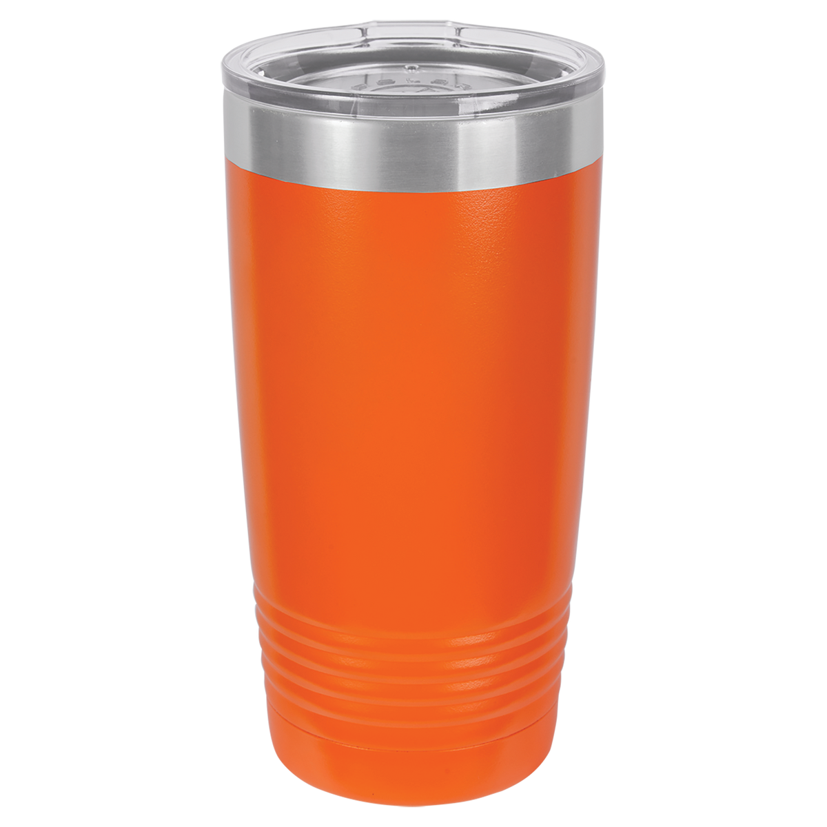 Orange with Silver Engraving 20 Oz Tumbler - Laser Engraved Drinkware