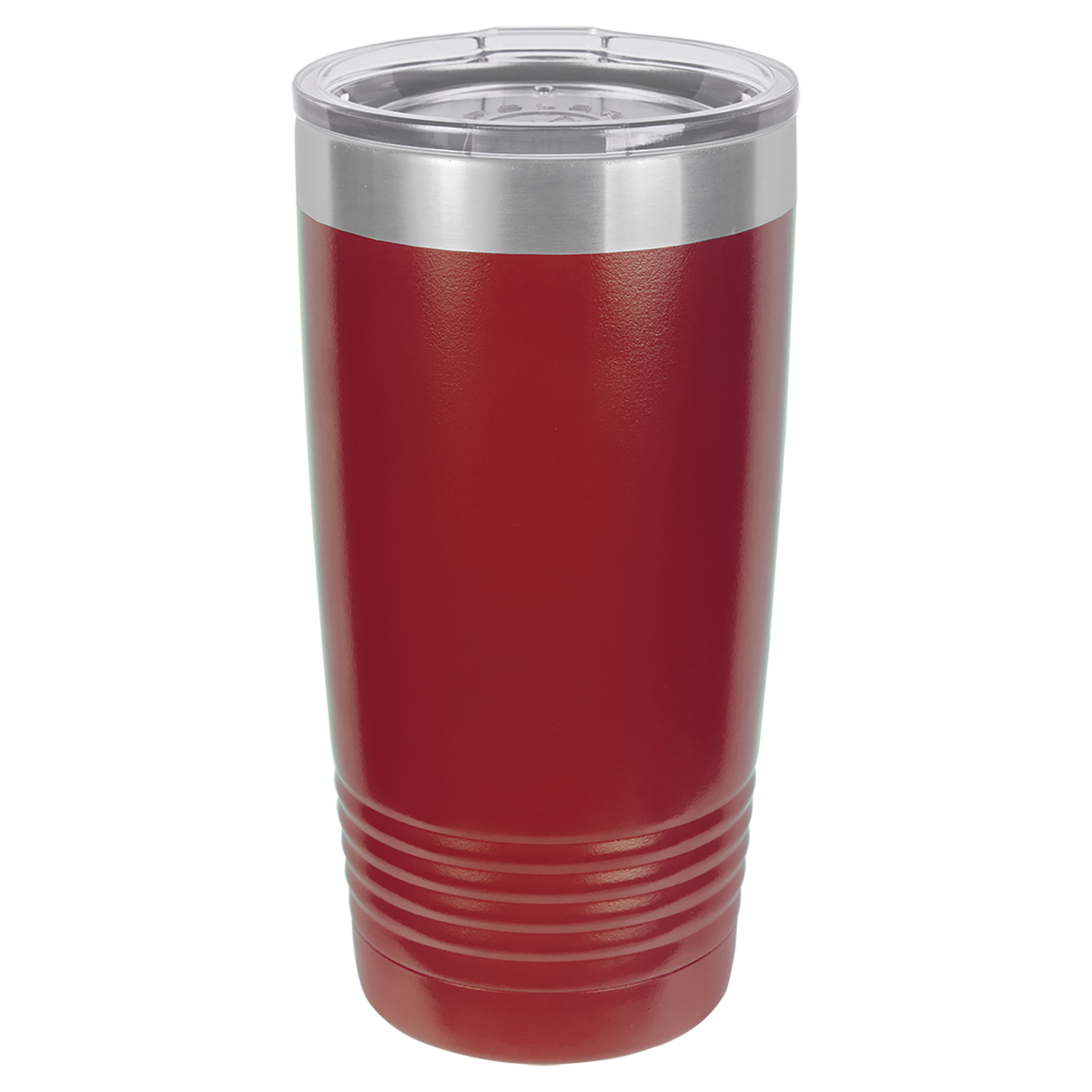 Maroon with Silver Engraving 20 Oz Tumbler - Laser Engraved Drinkware