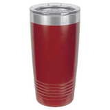 Maroon with Silver Engraving 20 Oz Tumbler - Laser Engraved Drinkware