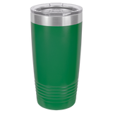 Green with Silver Engraving 20 Oz Tumbler - Laser Engraved Drinkware