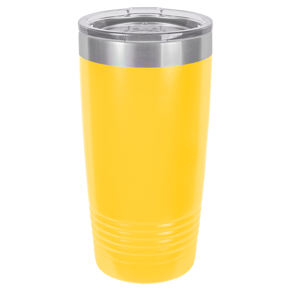 Yellow with Silver Engraving 20 Oz Tumbler - Laser Engraved Drinkware
