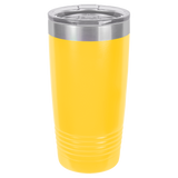Yellow with Silver Engraving 20 Oz Tumbler - Laser Engraved Drinkware