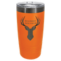 An Orange LyteWork Engraving 20 oz. /Ghost Black ION-Plated Ringneck Tumbler Slider Lid