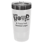 20oz White-Ghost ION-Plated Ringneck Tumbler with Sliding Lid - Laser Engraved Drinkware