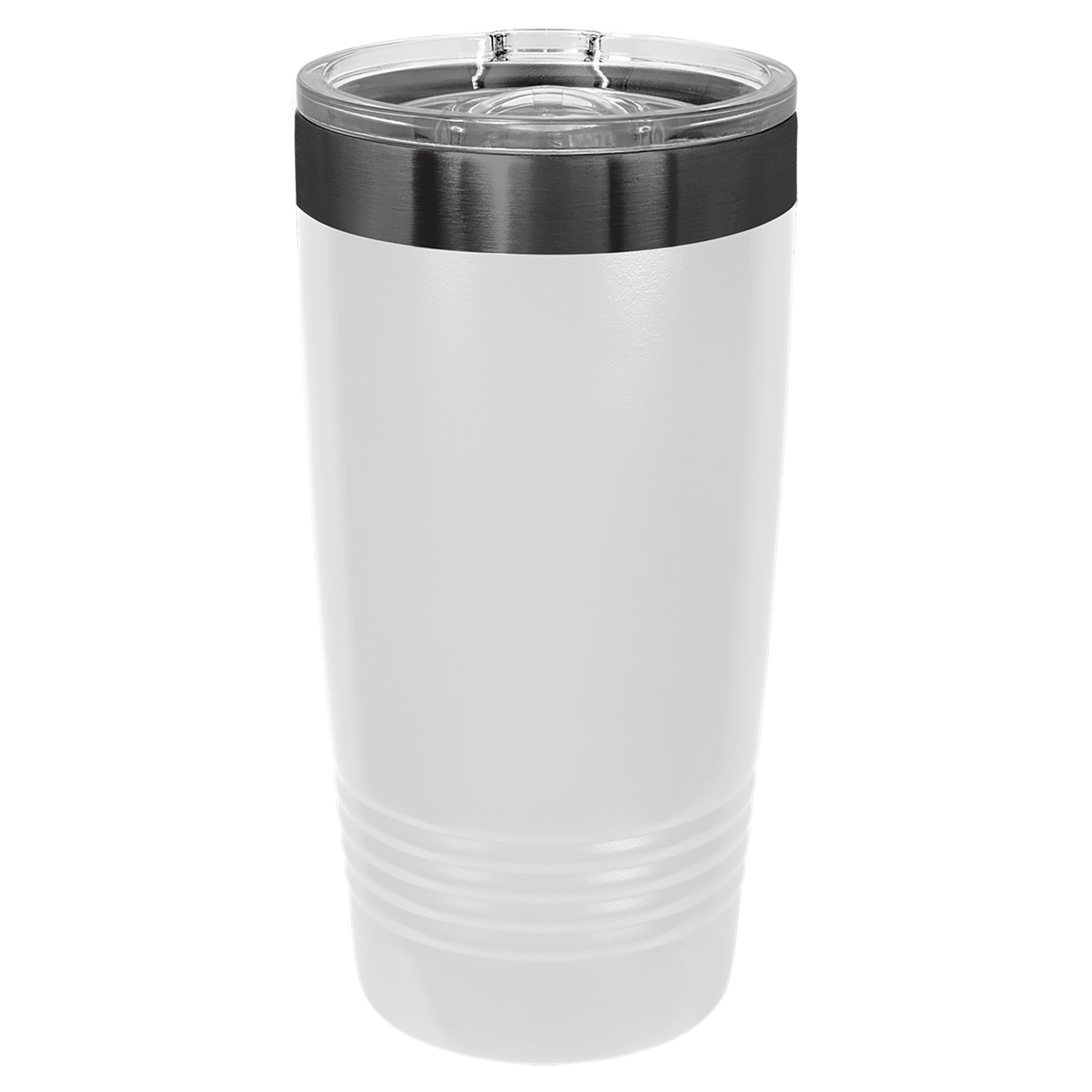 20oz White-Ghost ION-Plated Ringneck Tumbler with Sliding Lid - Laser Engraved Drinkware