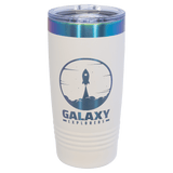 20oz White-Prism ION-Plated Ringneck Tumbler with Sliding Lid - Laser Engraved Drinkware