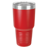 Red with Silver Engraving 30 Oz Tumbler - Laser Engraved Drinkware