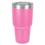 Pink with Silver Engraving 30 Oz Tumbler - Laser Engraved Drinkware