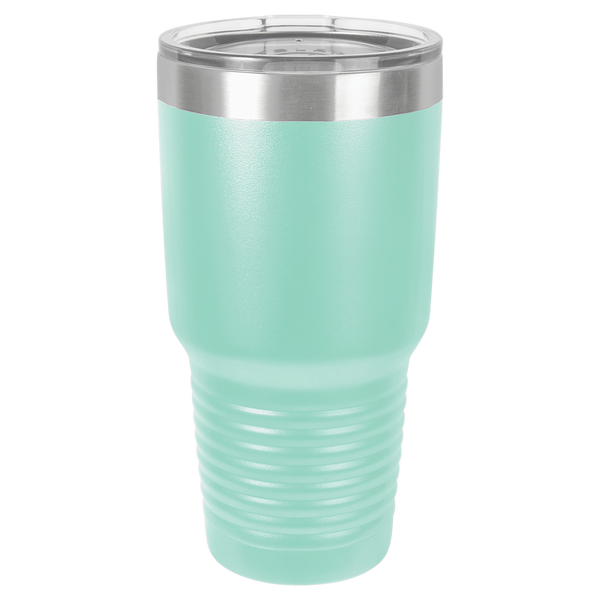 Teal with Silver Engraving 30 Oz Tumbler - Laser Engraved Drinkware
