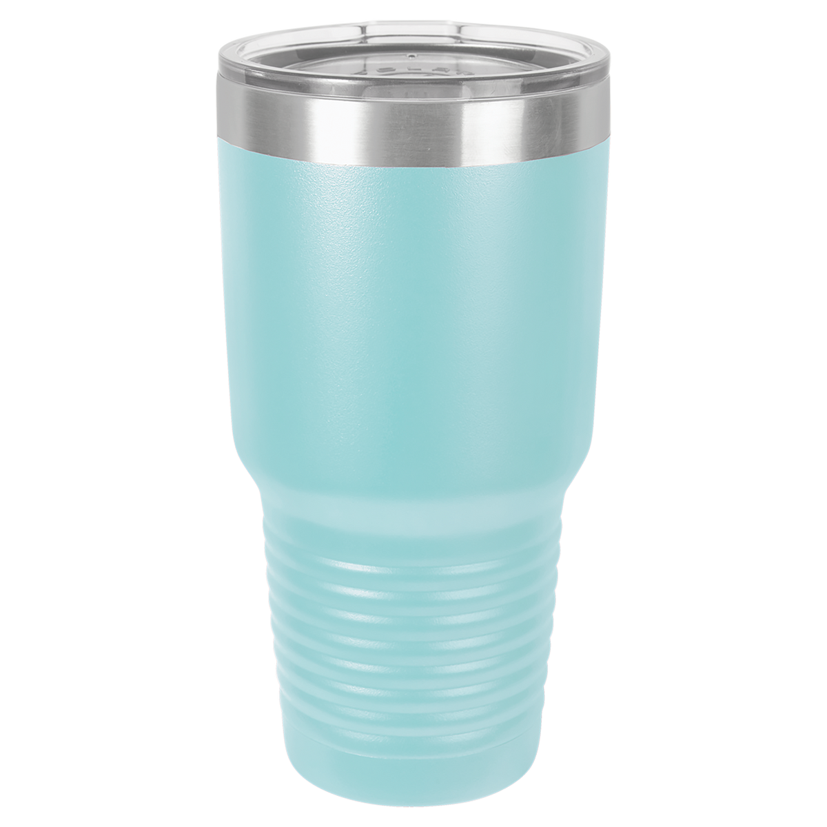 Light Blue with Silver Engraving 30 Oz Tumbler - Laser Engraved Drinkware