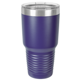 Purple with Silver Engraving 30 Oz Tumbler - Laser Engraved Drinkware