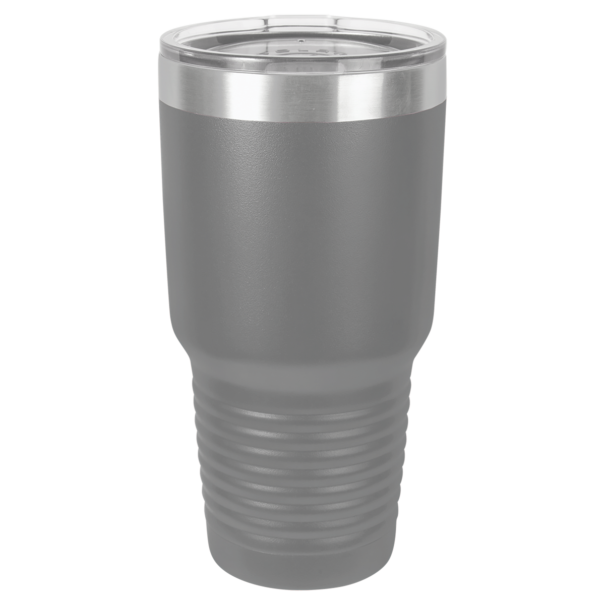 Dark Gray with Silver Engraving 30 Oz Tumbler - Laser Engraved Drinkware