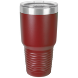Maroon with Silver Engraving 30 Oz Tumbler - Laser Engraved Drinkware