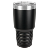 Black with Silver Engraving 30 Oz Tumbler - Laser Engraved Drinkware