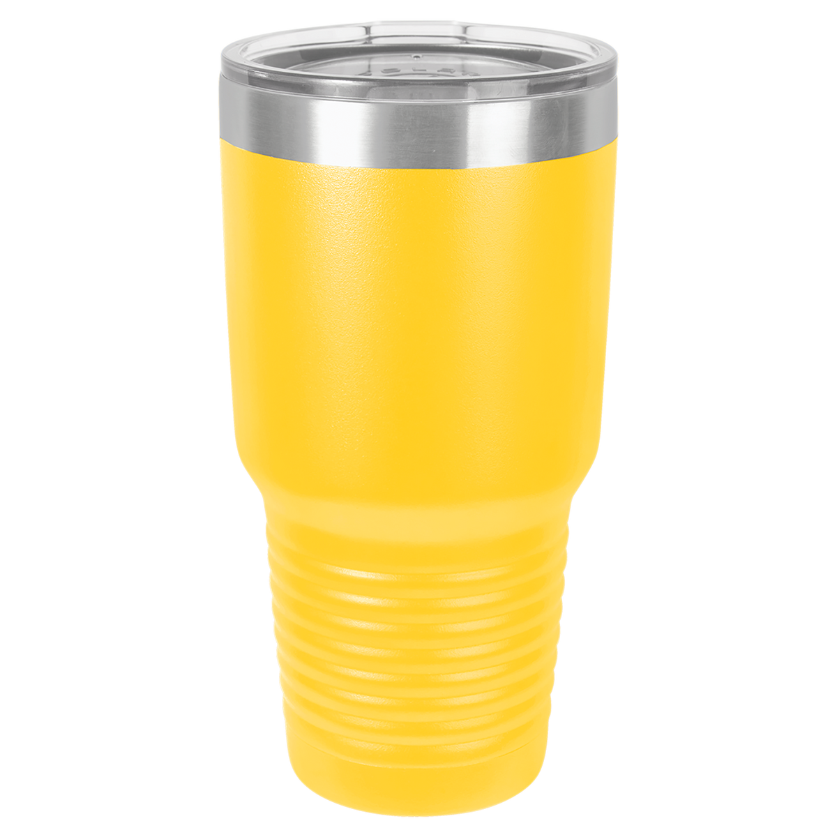 Yellow with Silver Engraving 30 Oz Tumbler - Laser Engraved Drinkware