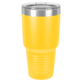 Yellow with Silver Engraving 30 Oz Tumbler - Laser Engraved Drinkware