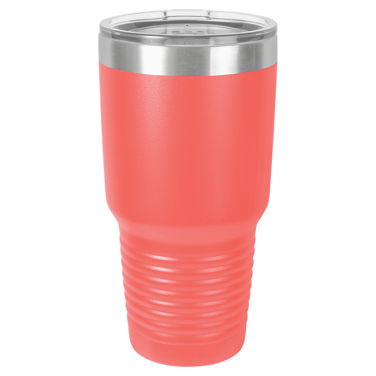 Coral with Silver Engraving 30 Oz Tumbler - Laser Engraved Drinkware