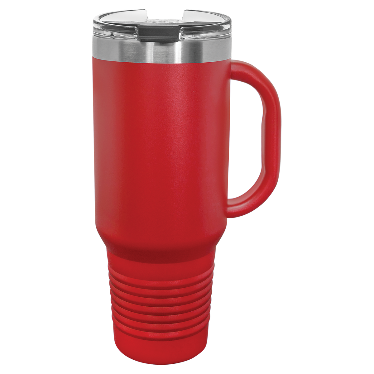 Red with Silver Engraving 40oz Travel Mug - Laser Engraved Drinkware