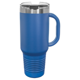 Royal Blue with Silver Engraving 40oz Travel Mug - Laser Engraved Drinkware