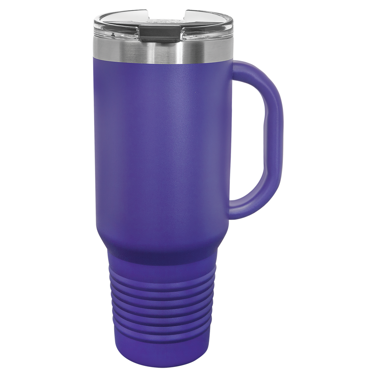 Purple with Silver Engraving 40oz Travel Mug - Laser Engraved Drinkware