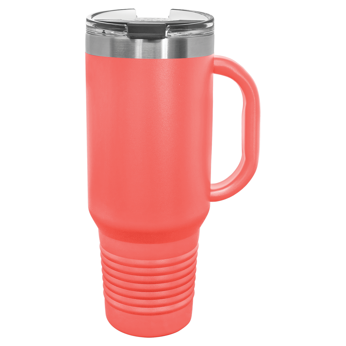 Coral with Silver Engraving 40oz Travel Mug - Laser Engraved Drinkware