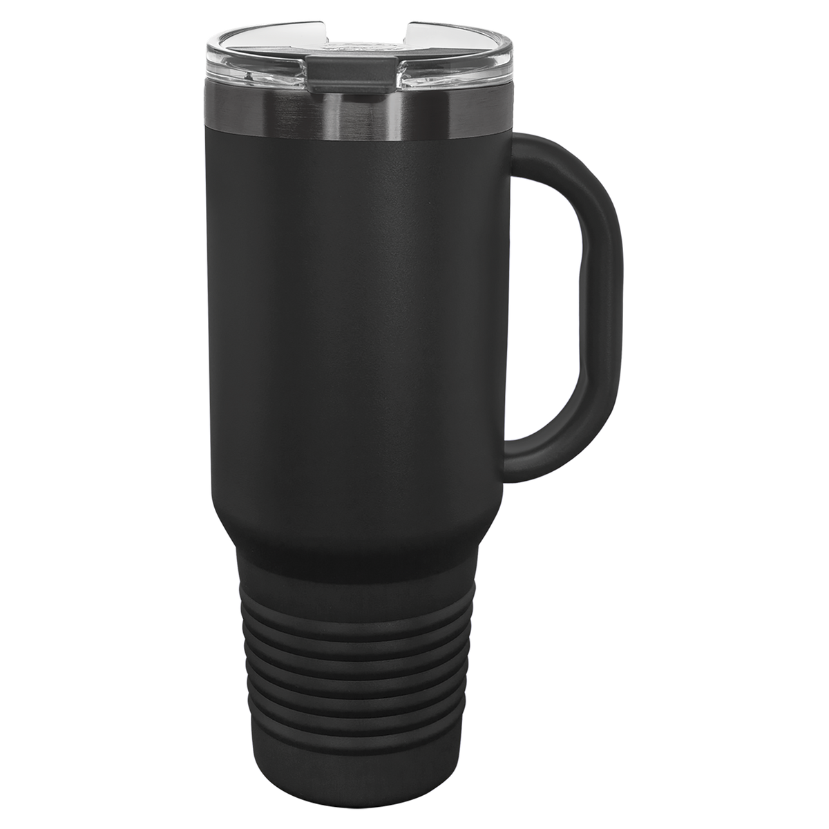 40 oz Travel Mug Black with Ghost ION Plated - Laser Engraved Drinkware