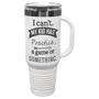 40oz Travel Mug White with Ghost ION Plated - Laser Engraved Drinkware
