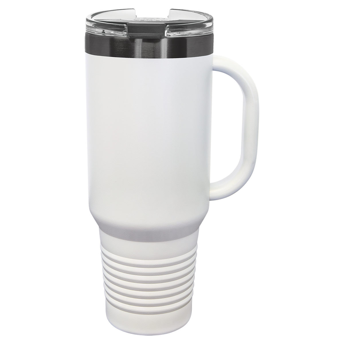 40oz Travel Mug White with Ghost ION Plated - Laser Engraved Drinkware
