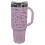 40oz Travel Mug Lilac with Ghost ION Plated - Laser Engraved Drinkware