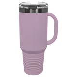 40oz Travel Mug Lilac with Ghost ION Plated - Laser Engraved Drinkware
