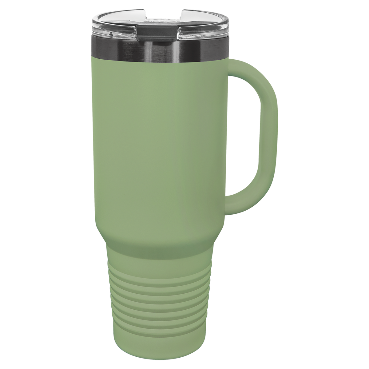 Green with Ghost Engraving 40oz Travel Mug Sage with Ghost ION Plated - Laser Engraved Drinkware