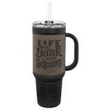 Gray with Black Engraving 40 oz 